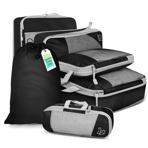 Cubes de compression voyage (set 6 pièces) - Gagnez 30% de Place