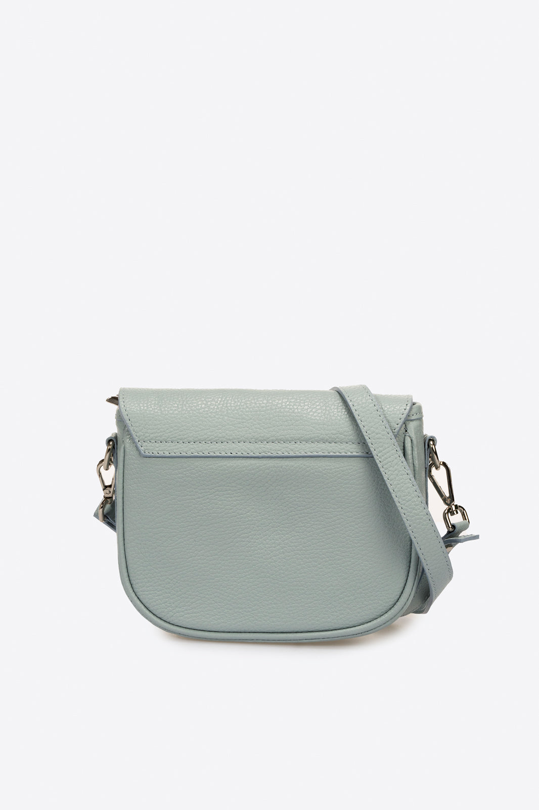 Sac épaule La Bergame - cuir dollaro, Made in Italy - Bleu ciel