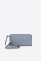 Sac bandoulière La Riviera - cuir, Made in Italy - Bleu ciel