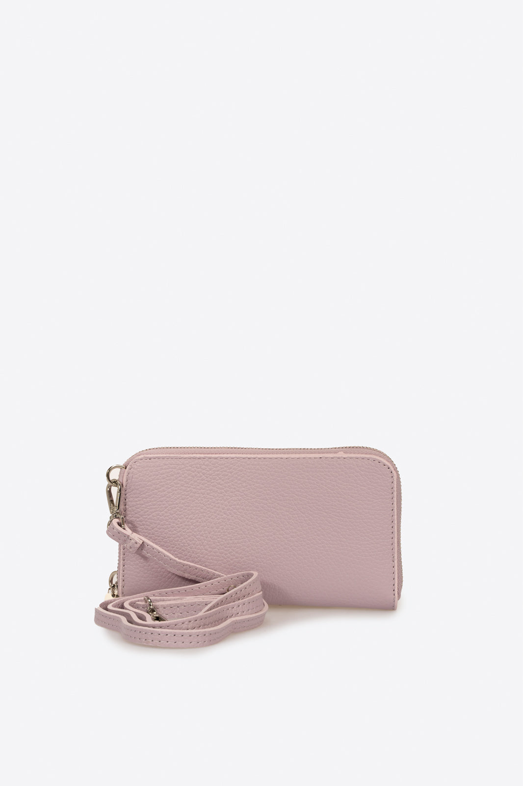 Sac bandoulière La Riviera - cuir, Made in Italy - Lilas