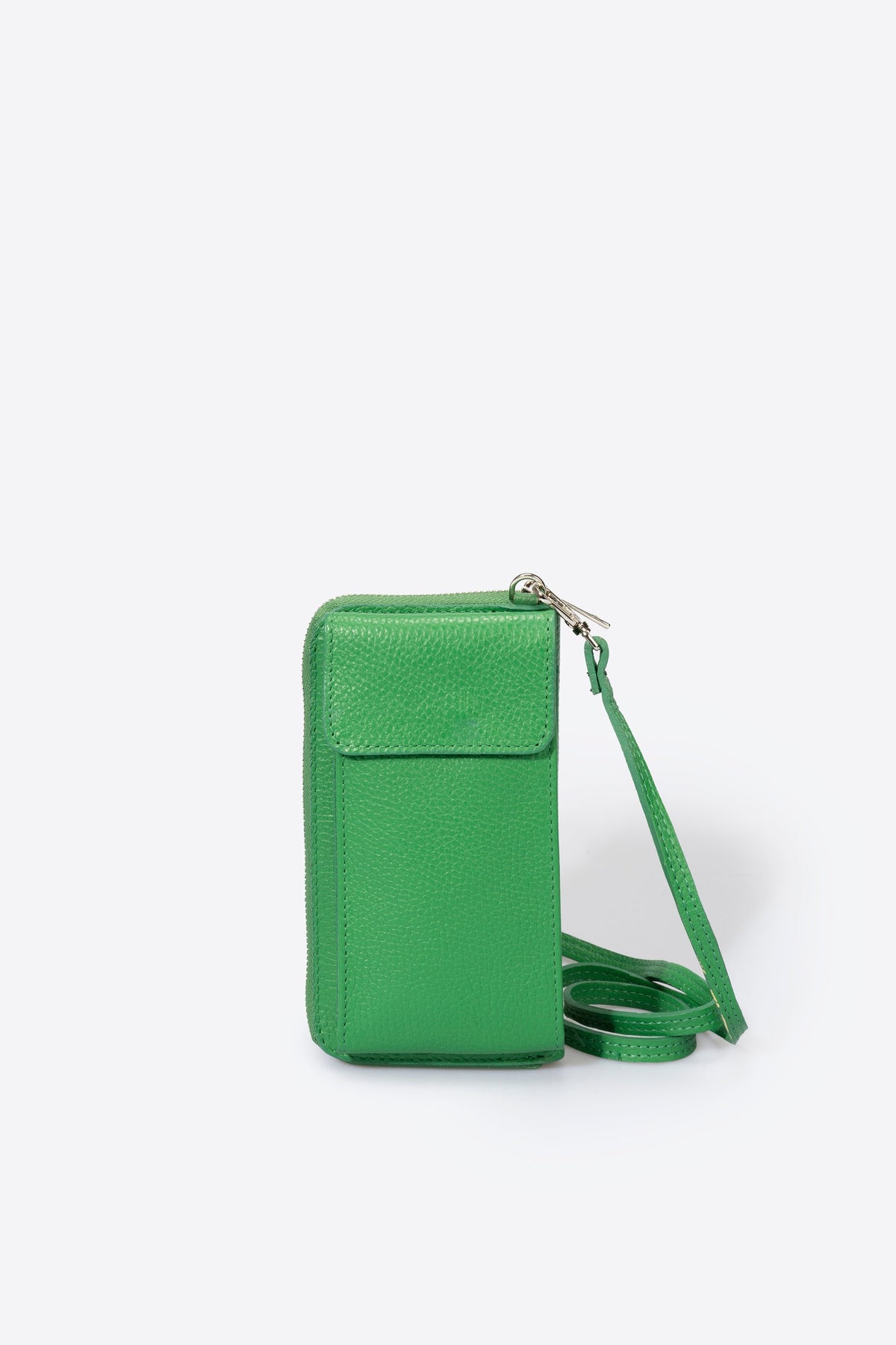Sac bandoulière La Riviera - cuir, Made in Italy - Vert pomme