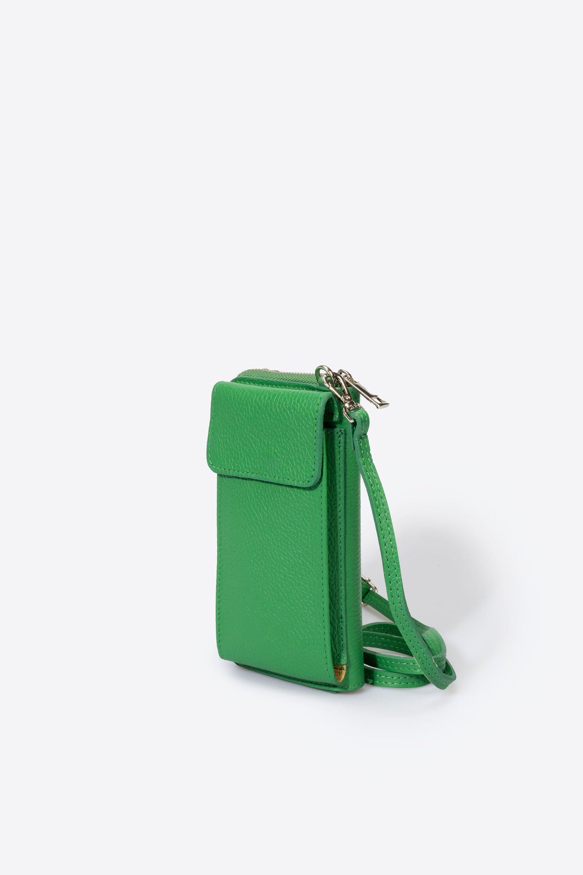 Sac bandoulière La Riviera - cuir, Made in Italy - Vert pomme