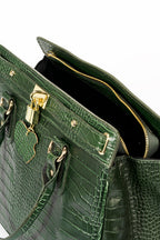 Sac à main La Sorrentine - cuir, Made in Italy - Vert