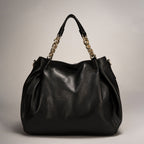 Sac à main La Sicilienne - cuir dollaro, Made in Italy - Noir
