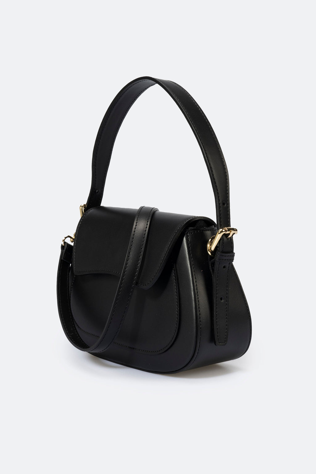Sac à main La Pisane - cuir, Made in Italy - Noir