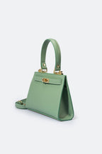 Sac à main La Parme - cuir, Made in Italy - Menthe
