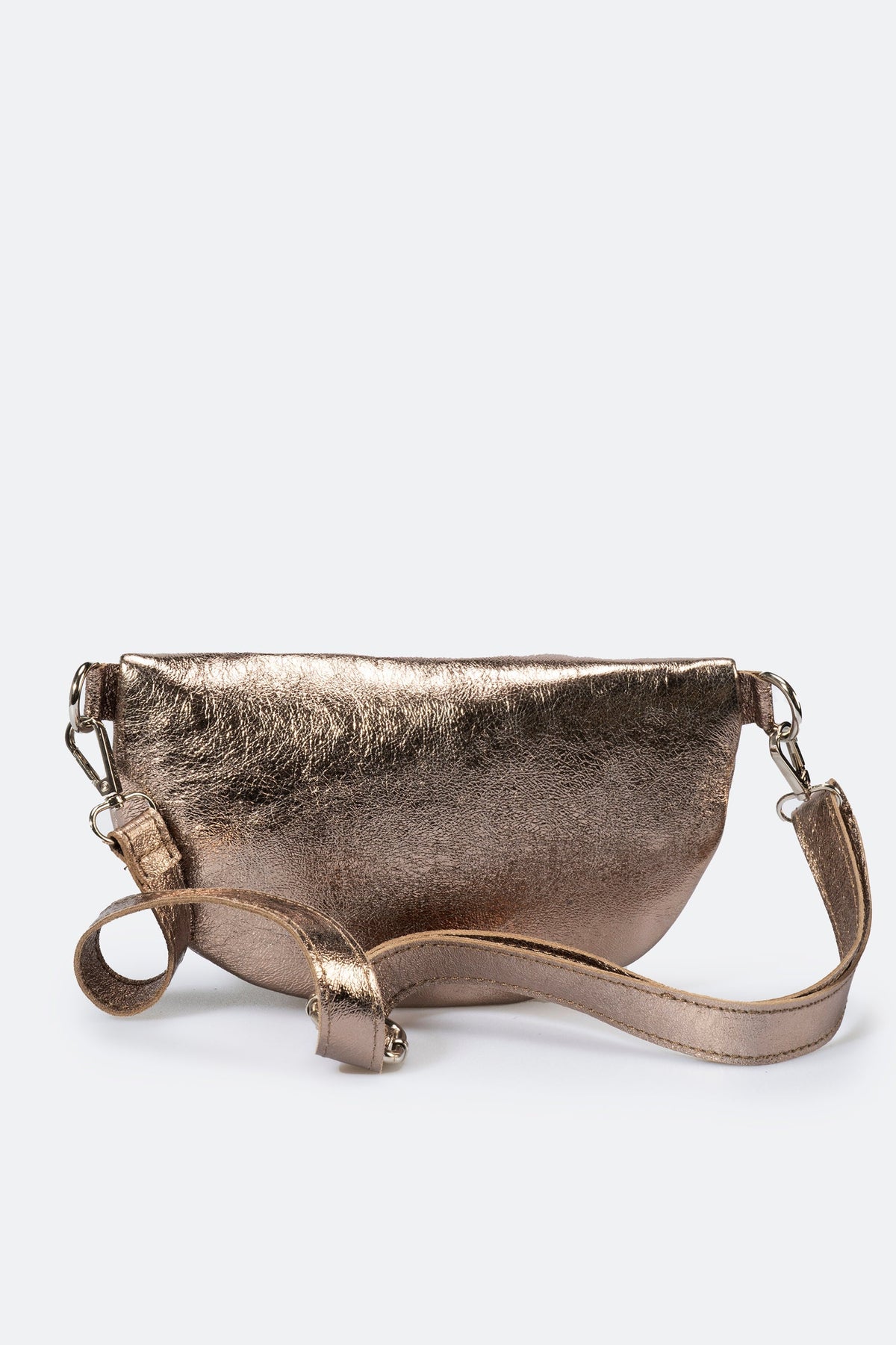 Sac bandoulière La Ligure - cuir, Made in Italy - Gris canon
