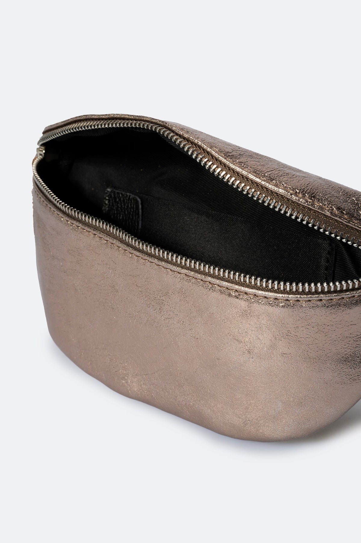 Sac bandoulière La Ligure - cuir, Made in Italy - Gris canon