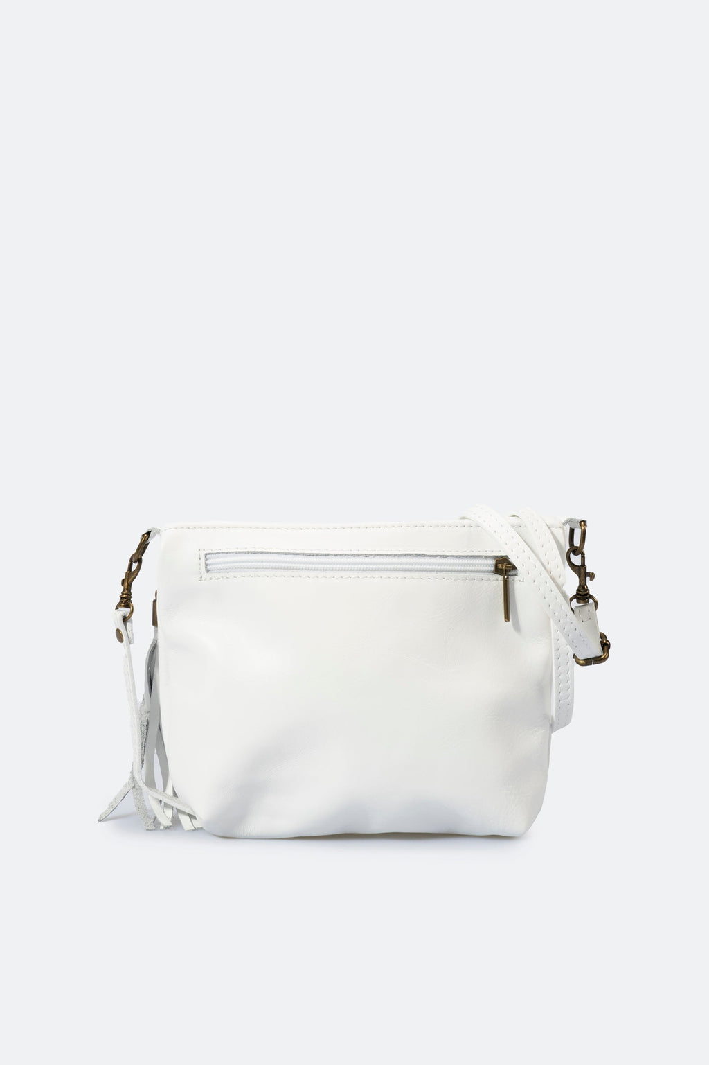 Sac bandoulière La Vérone - veau pleine fleur, Made in Italy - Blanc