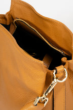 Sac à main La Salerne - cuir, Made in Italy - Cognac