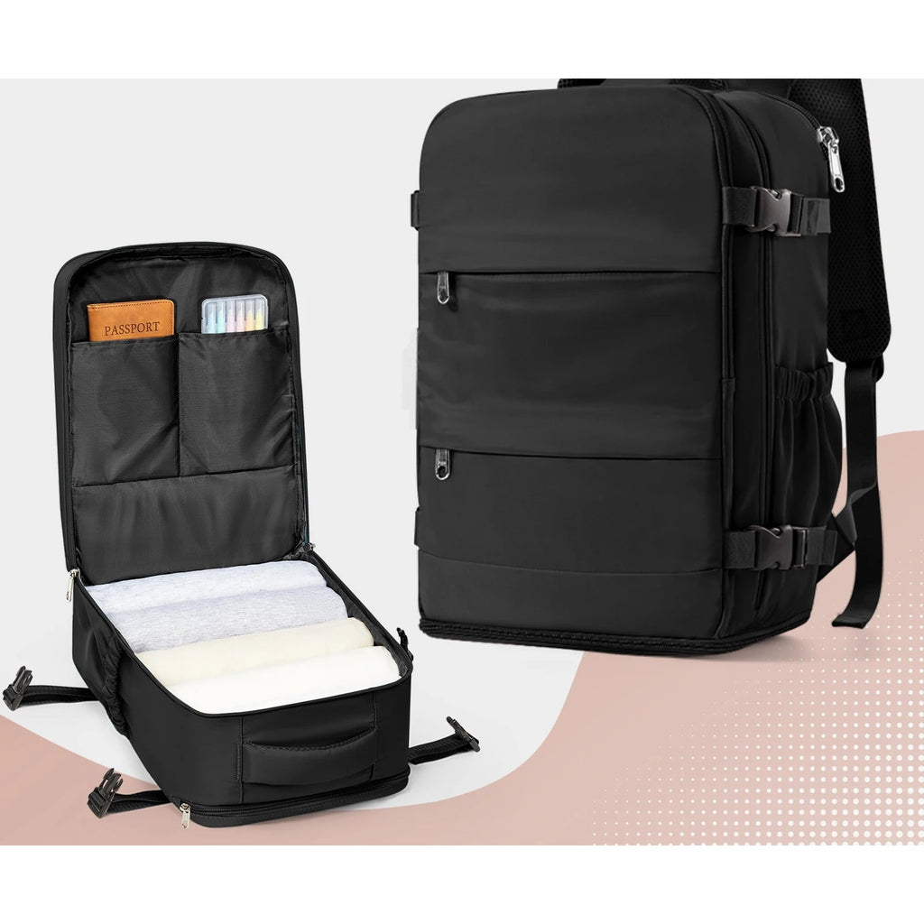 Sac a dos cabine 40x30x20 ouverture 180 degres - Compartiment PC