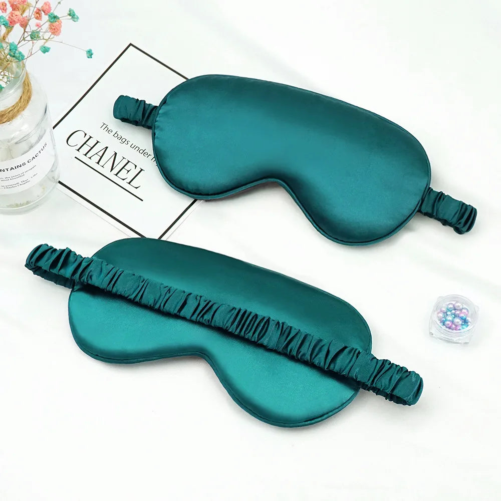 Masque de nuit satiné - Vert émeraude