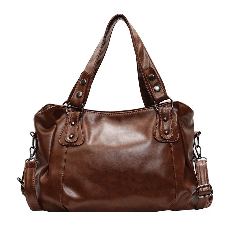 Sac epaule femme retro spacieux - Cuir souple
