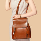 Sac a dos femme cuir veritable convertible bandouliere