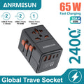 Adaptateur de voyage universel GaN 65W - 2 USB et 2 USB-C