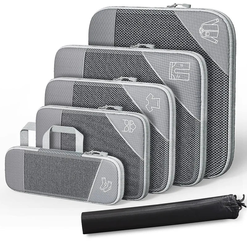 Cubes de compression voyage (set 6 pièces) - Gagnez 30% de Place