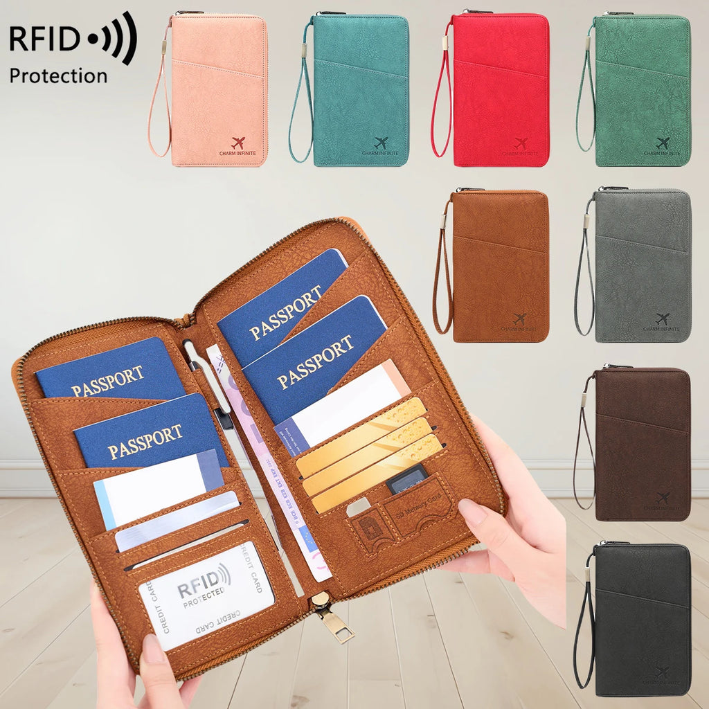 Portefeuille passeport famille RFID - Organiseur documents
