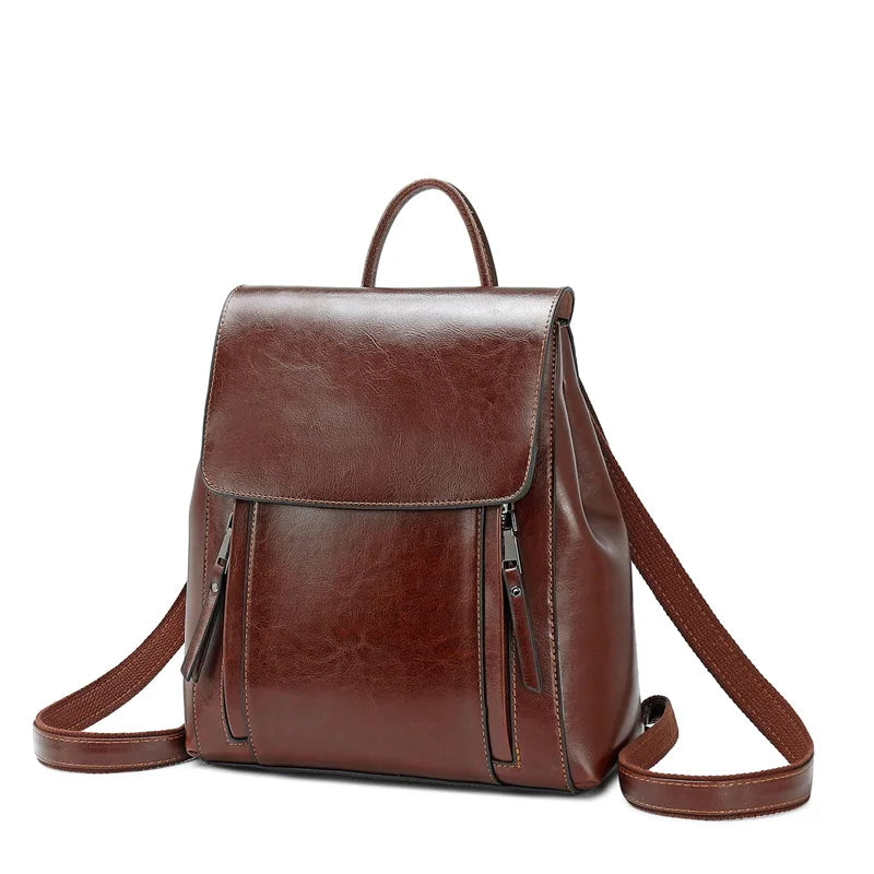 Sac a dos femme cuir veritable convertible bandouliere