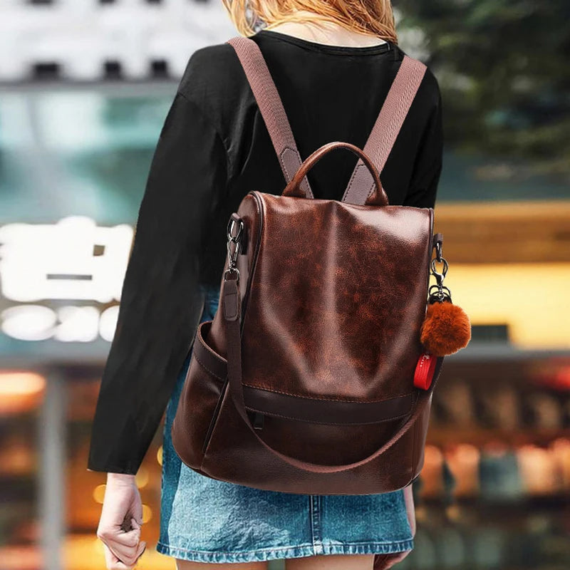 Sac a dos femme vintage - Cuir souple, esprit retro