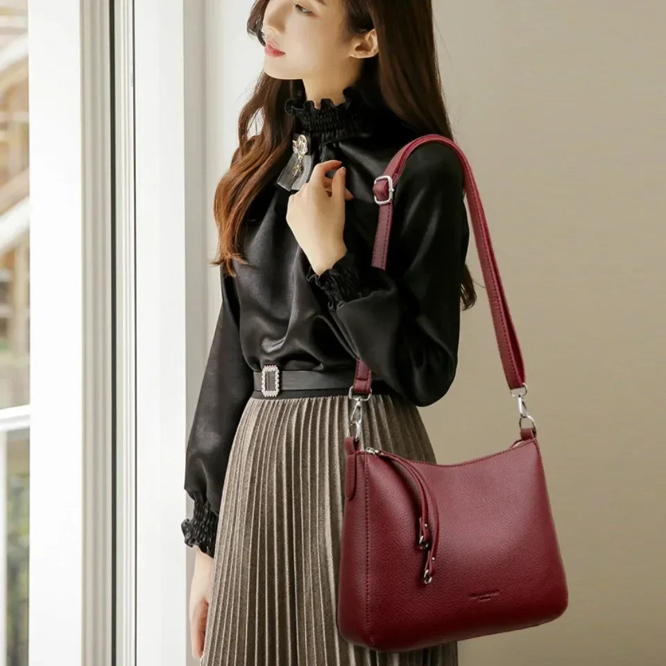 Sac bandouliere femme cuir souple - Porte epaule elegant