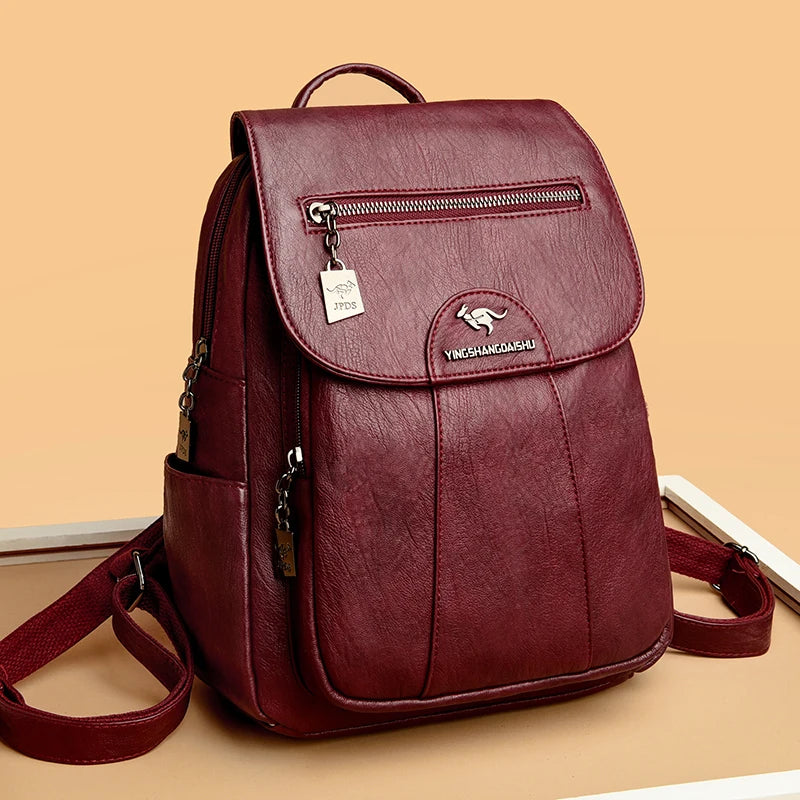 Sac à dos antivol La Discrète - cuir PU souple