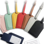 Étiquette bagage cuir PU - éventail de coloris