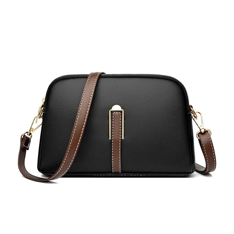 Sac bandoulière L'Élégante - cuir à rabat
