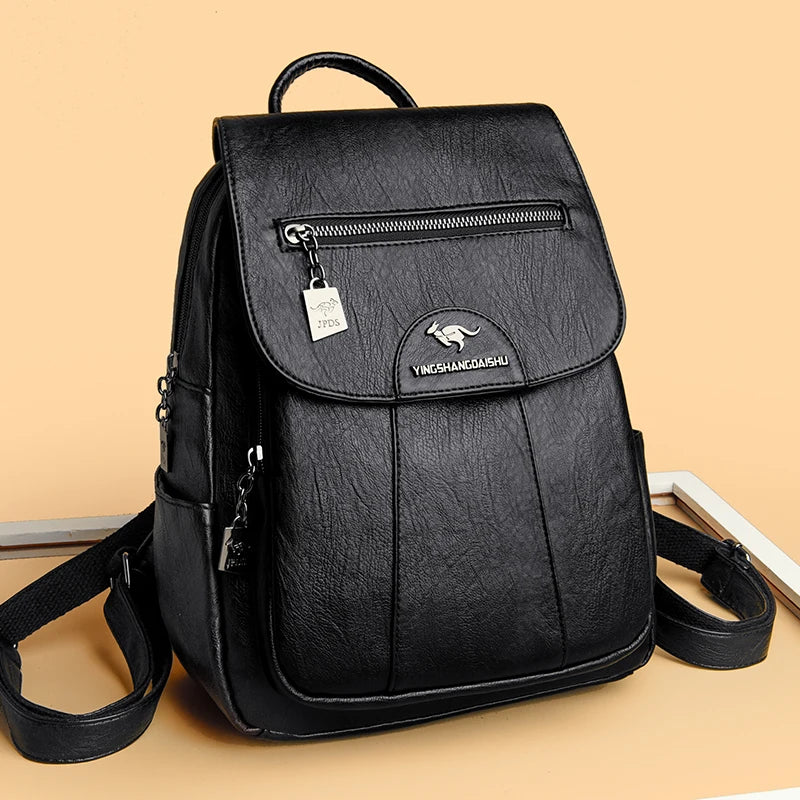 Sac à dos antivol La Discrète - cuir PU souple