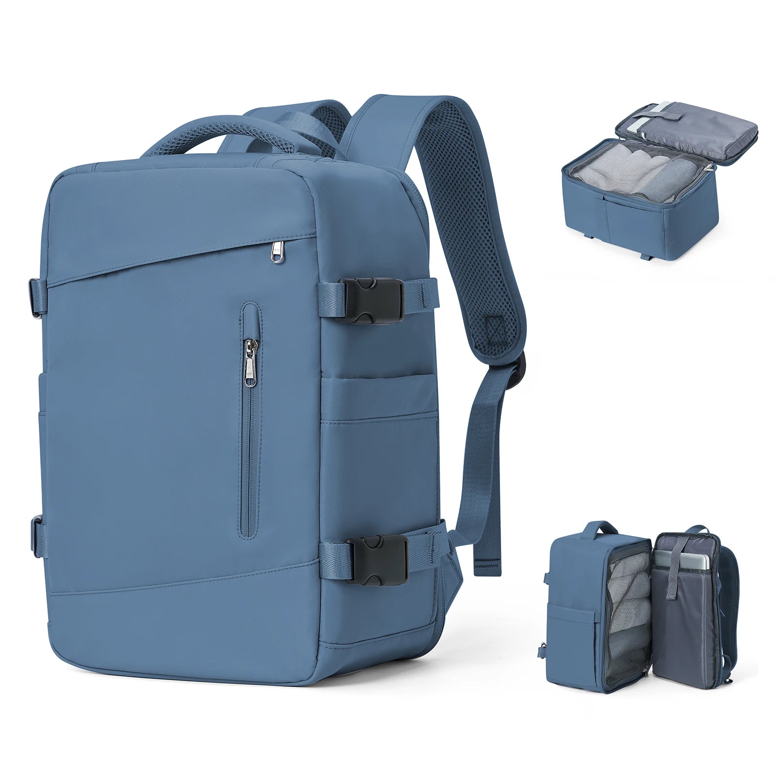 Sac à dos cabine 40x20x25 compatible Ryanair & Wizzair - Compartiment PC, Femme & Homme
