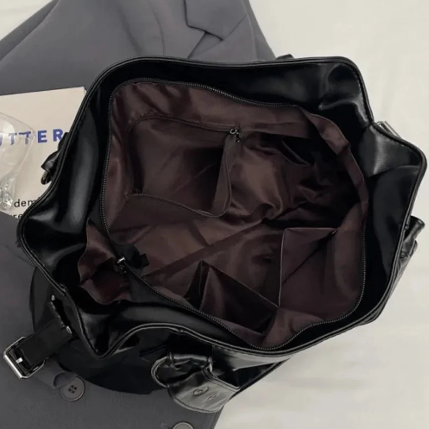 Sac epaule femme retro spacieux - Cuir souple