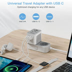 Adaptateur de voyage universel TESSAN - USB et USB-C