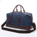 Sac de voyage homme toile et cuir - Week-end authentique