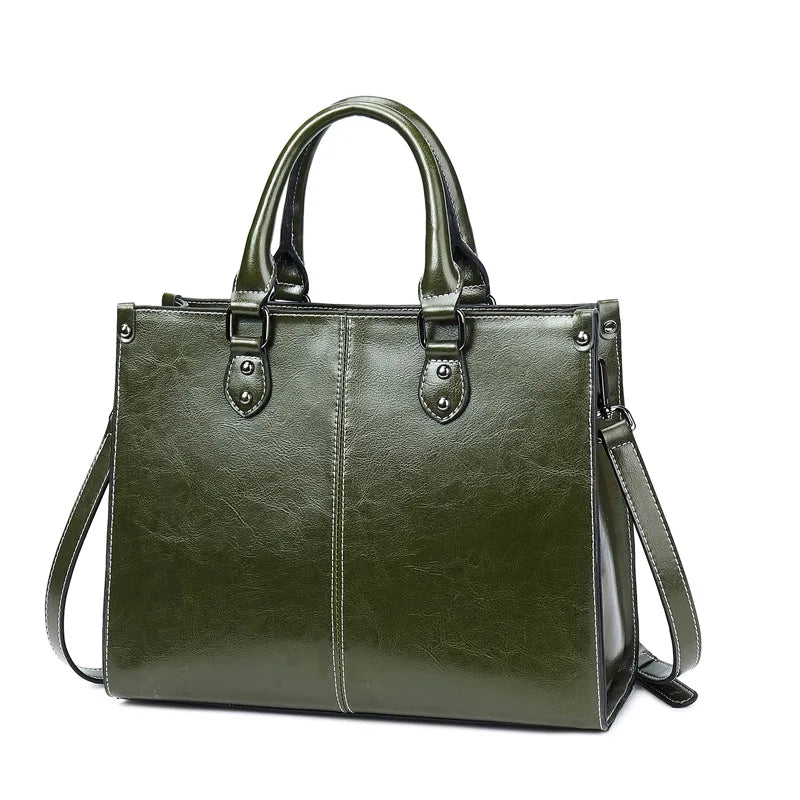Sac cabas La Pratique - cuir véritable, format A4