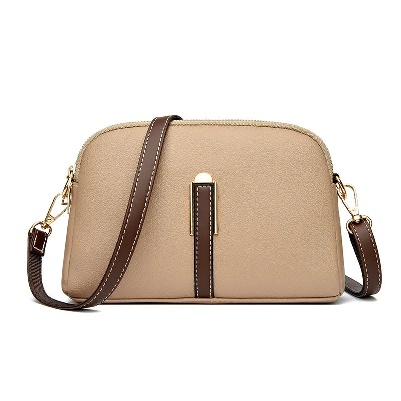 Sac bandoulière L'Élégante - cuir à rabat