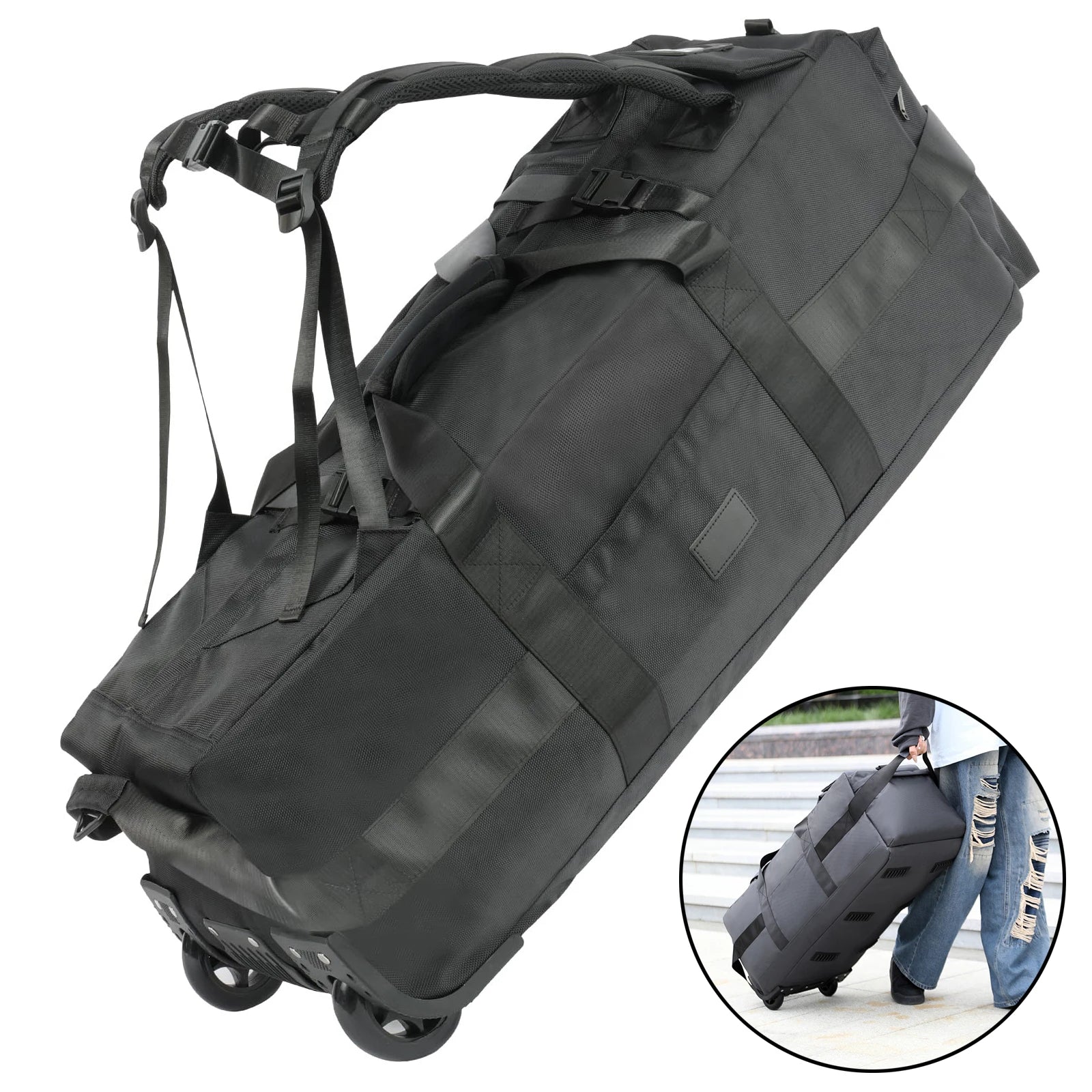 Sac de voyage 80L a roulettes - Pliable et robuste