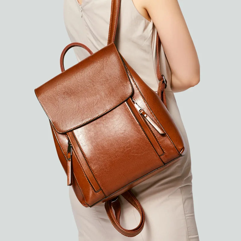 Sac a dos femme cuir veritable convertible bandouliere