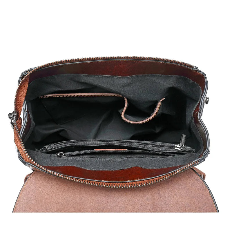 Sac a dos femme cuir veritable convertible bandouliere