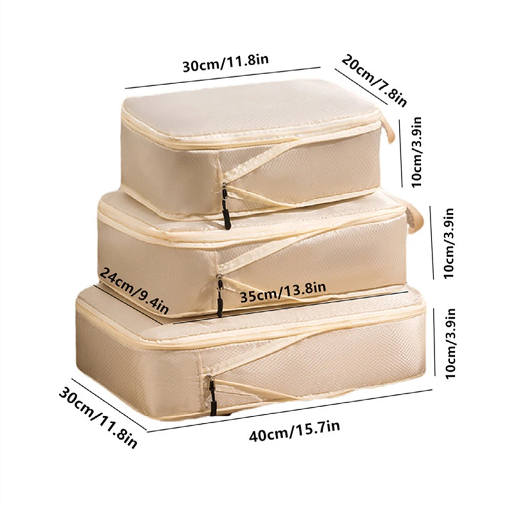 Set d'organisateurs de valise 3 pièces - Compressibles & Imperméables