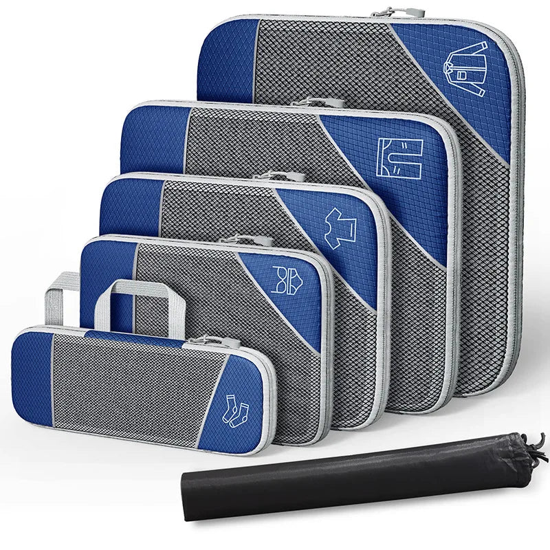 Cubes de compression voyage (set 6 pièces) - Gagnez 30% de Place