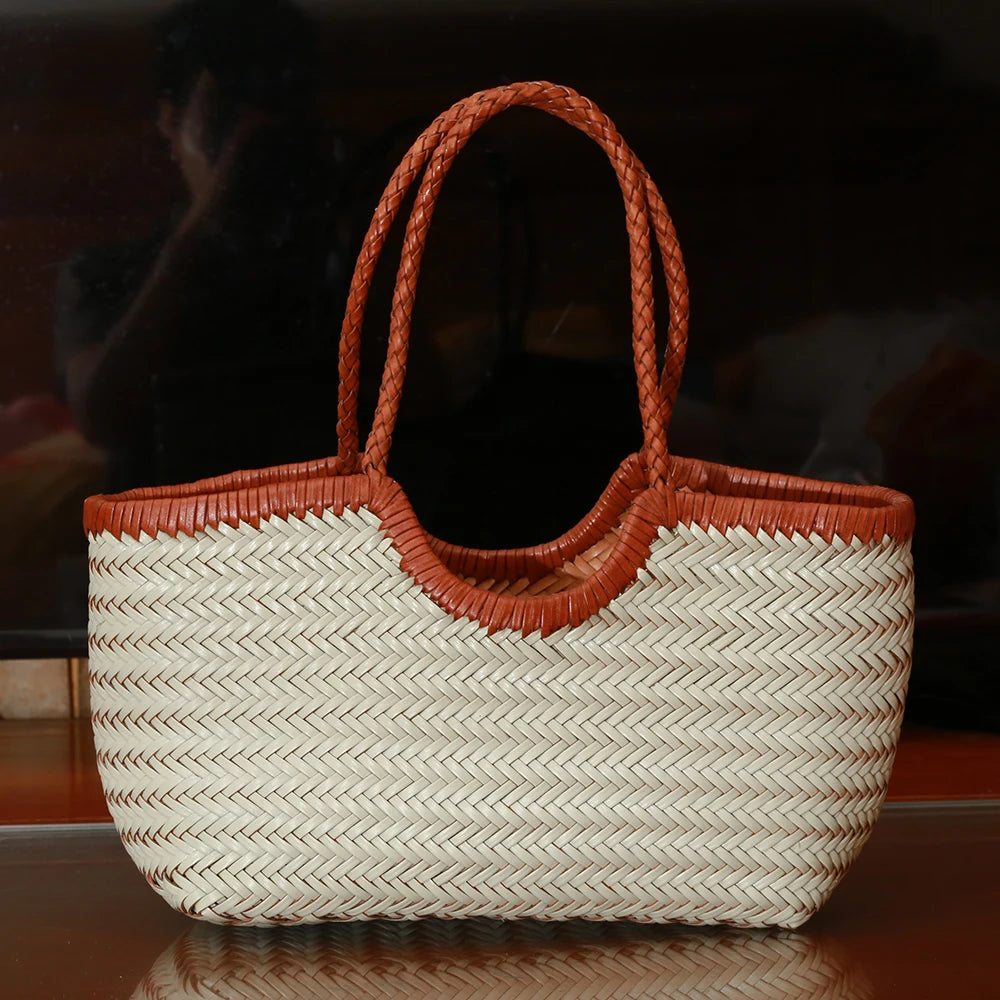 Sac cabas La Tressée - cuir artisanal