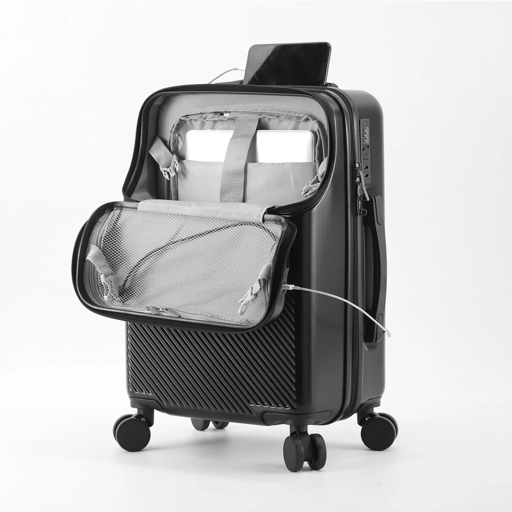 Valise La Business - Compacte, porte-gobelet, serrure TSA
