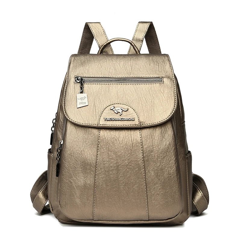 Sac à dos antivol La Discrète - cuir PU souple