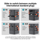 Adaptateur de voyage universel GaN 65W - 2 USB et 2 USB-C