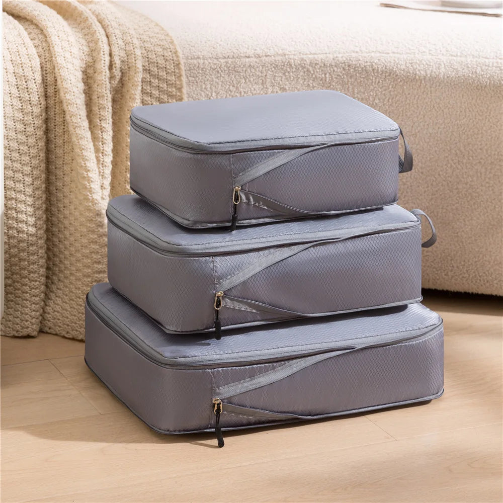 Set d'organisateurs de valise 3 pièces - Compressibles & Imperméables
