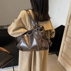 Sac epaule femme retro spacieux - Cuir souple