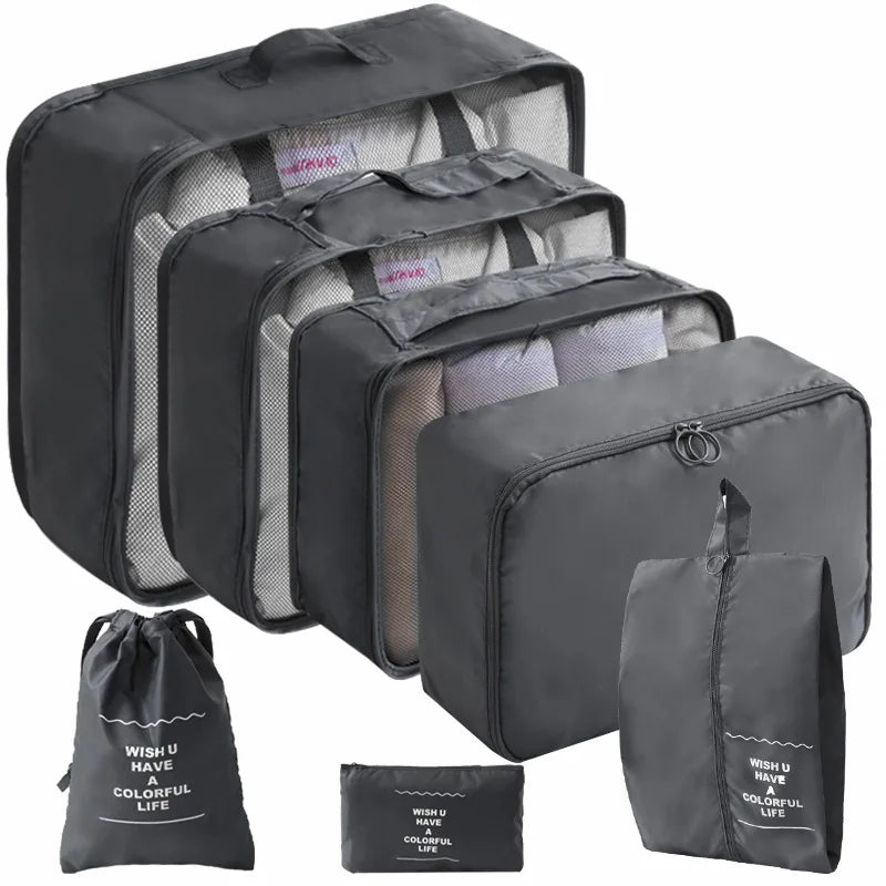 Organisateurs de valise (set 7 pièces) - Cubes de Rangement Voyage