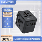 Adaptateur de voyage universel GaN 65W - 2 USB et 2 USB-C