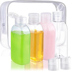 Flacons de voyage 100 ml (lot de 4) - Transparent, flacons remplis