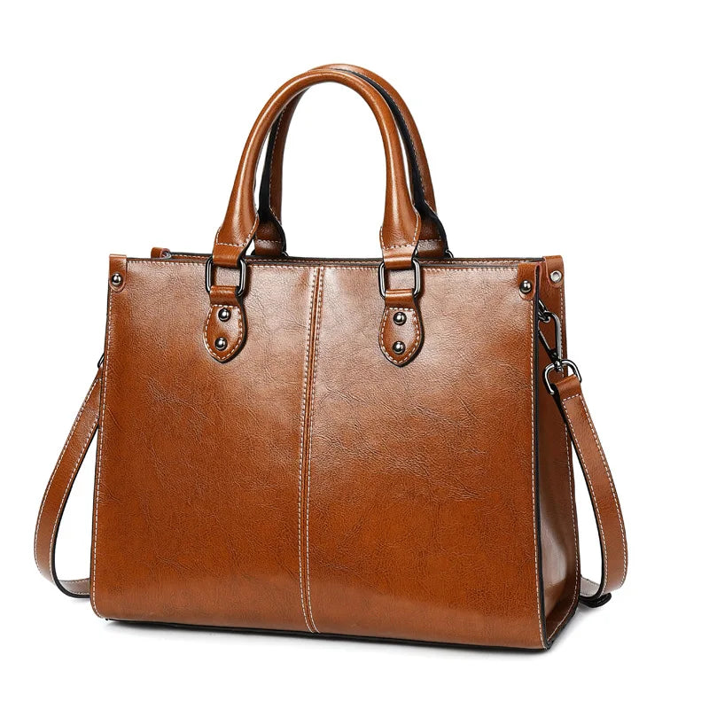 Sac cabas La Pratique - cuir véritable, format A4