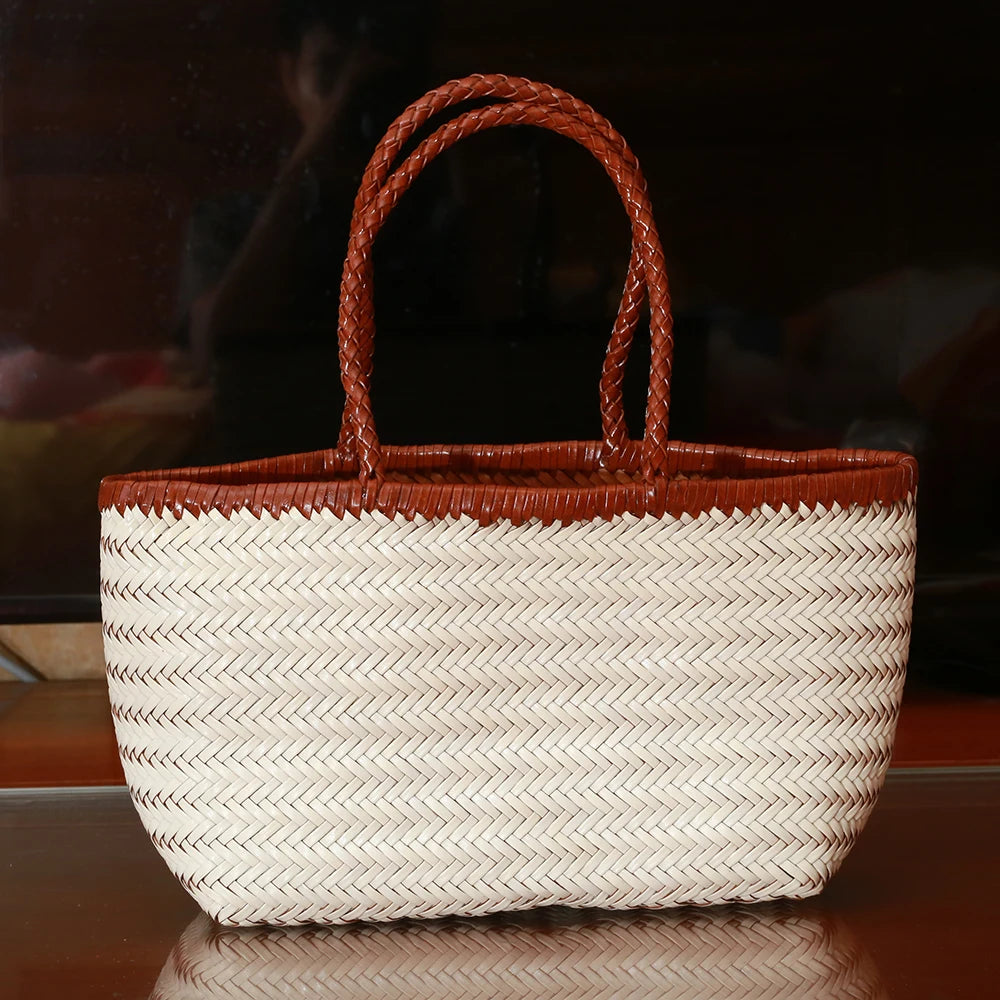 Sac cabas La Tressée - cuir artisanal